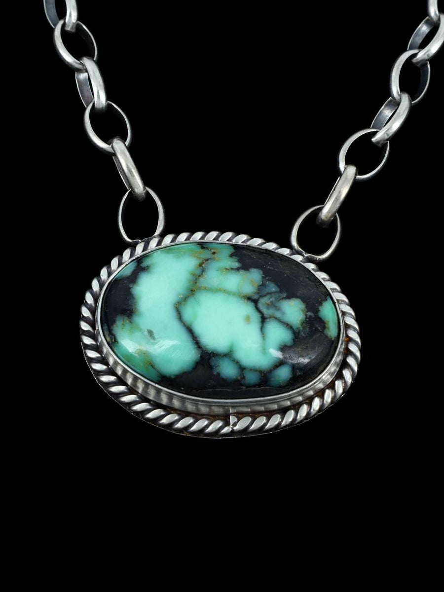 Navajo Angel Wing Variscite Link Chain Necklace | Fred Francis