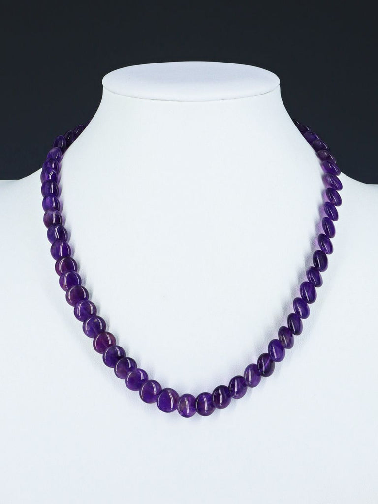 Native American Jewelry Single Strand Amethyst Necklace - PuebloDirect.com