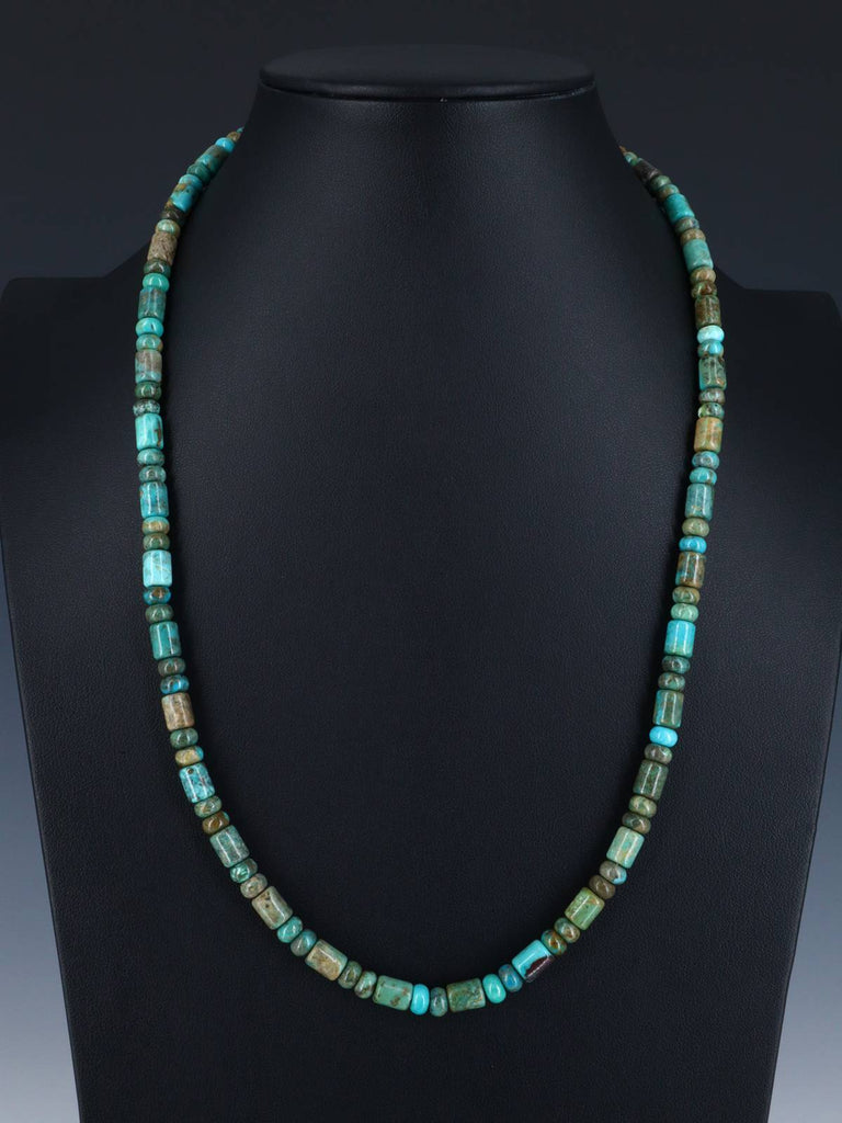 24" Native American Jewelry Single Strand Turquoise Necklace - PuebloDirect.com