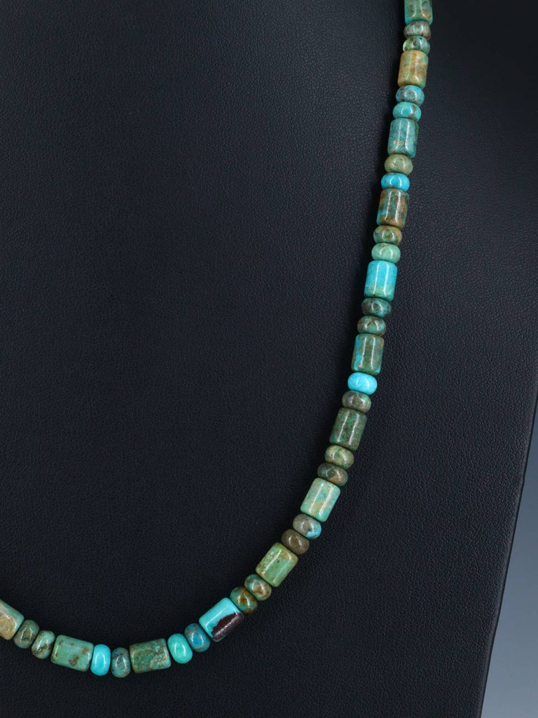 24" Native American Jewelry Single Strand Turquoise Necklace - PuebloDirect.com