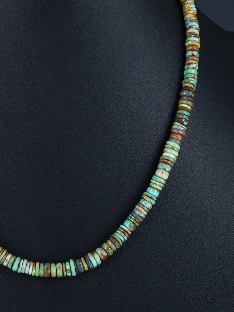 Navajo 18" Single Strand Turquoise Necklace - PuebloDirect.com