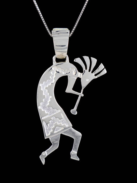 Navajo Reversible Opalite Inlay Kokopelli Pendant - PuebloDirect.com