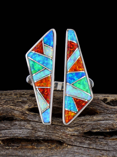 Native American Sterling and orders Opalite Inlay Ring Size 8