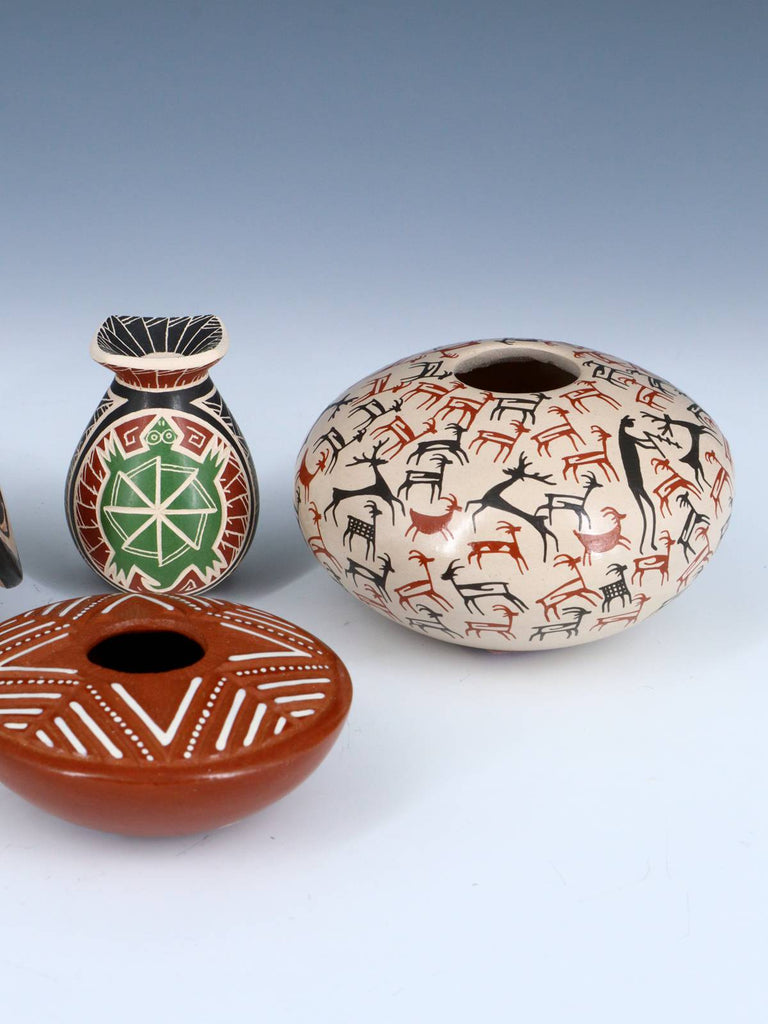 Mata Ortiz Hand Coiled Pottery Miniature Set - PuebloDirect.com