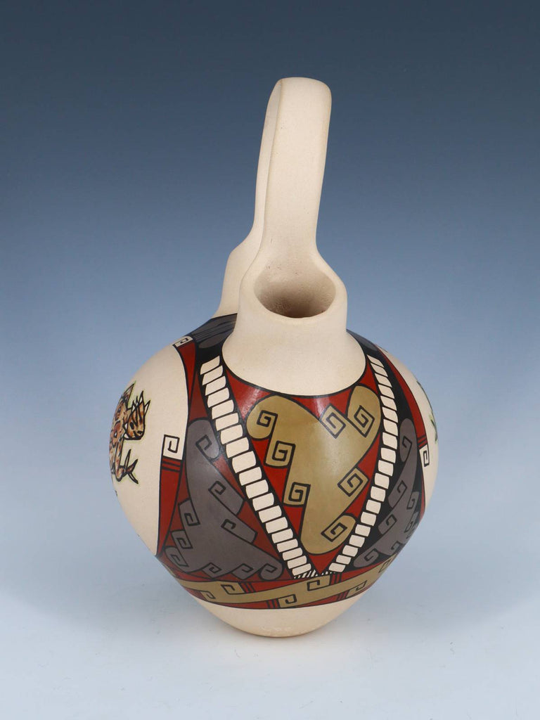 Mata Ortiz Hand Coiled Pottery Painted Horned Toad Wedding Vase - PuebloDirect.com