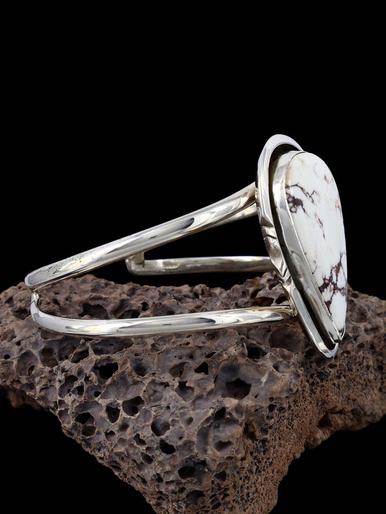 Native American Sterling Silver Wild Horse Cuff Bracelet - PuebloDirect.com