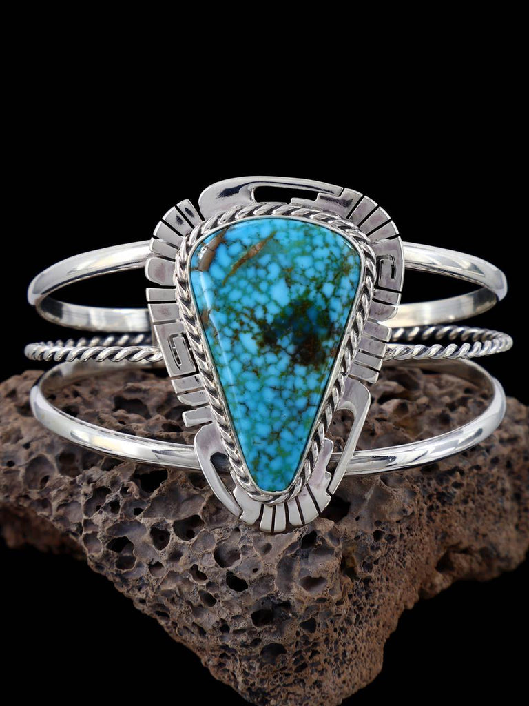 Native American Jewelry Kingman Turquoise Cuff Bracelet - PuebloDirect.com