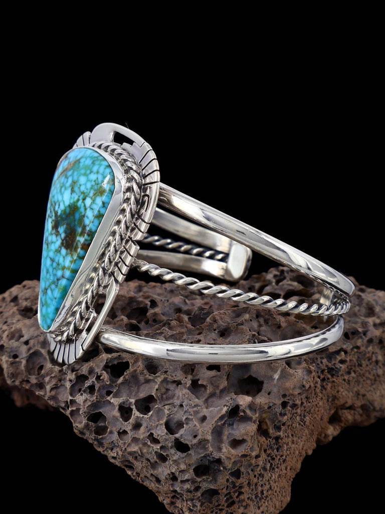 Native American Jewelry Kingman Turquoise Cuff Bracelet - PuebloDirect.com