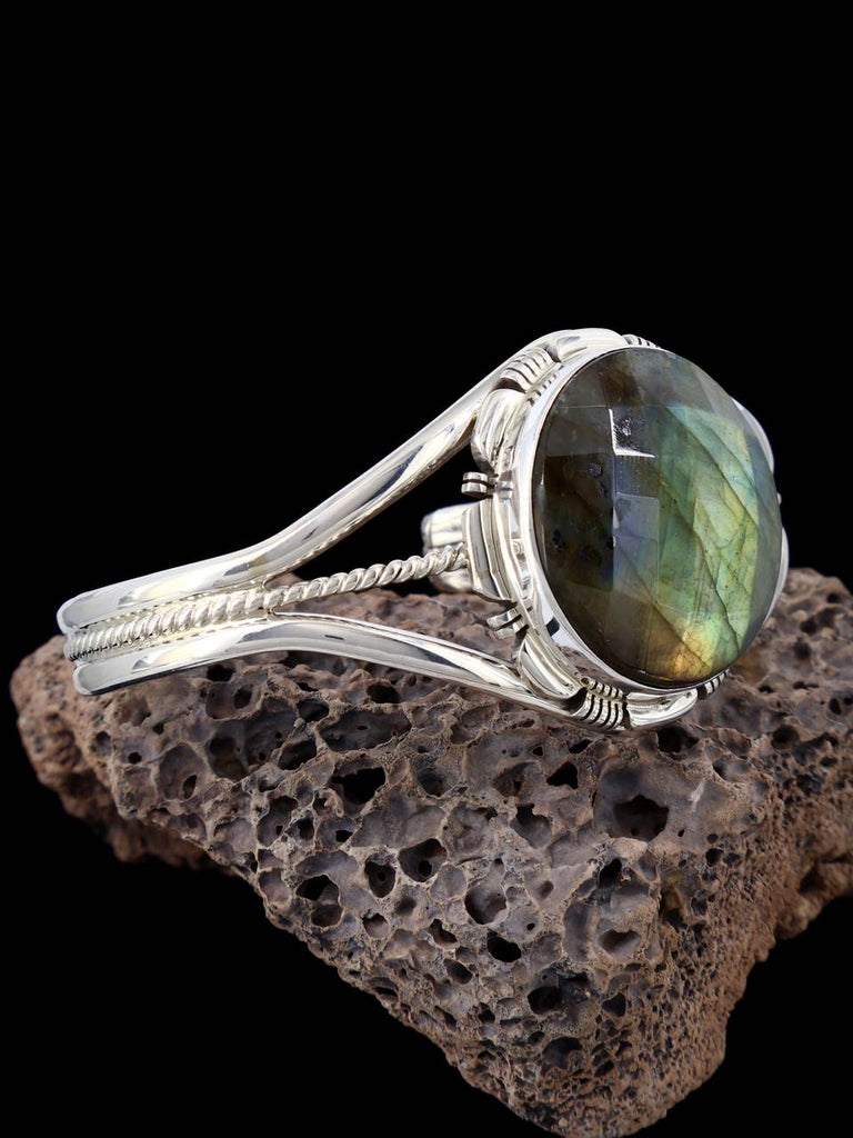 Native American Labradorite Sterling Silver Cuff Bracelet - PuebloDirect.com