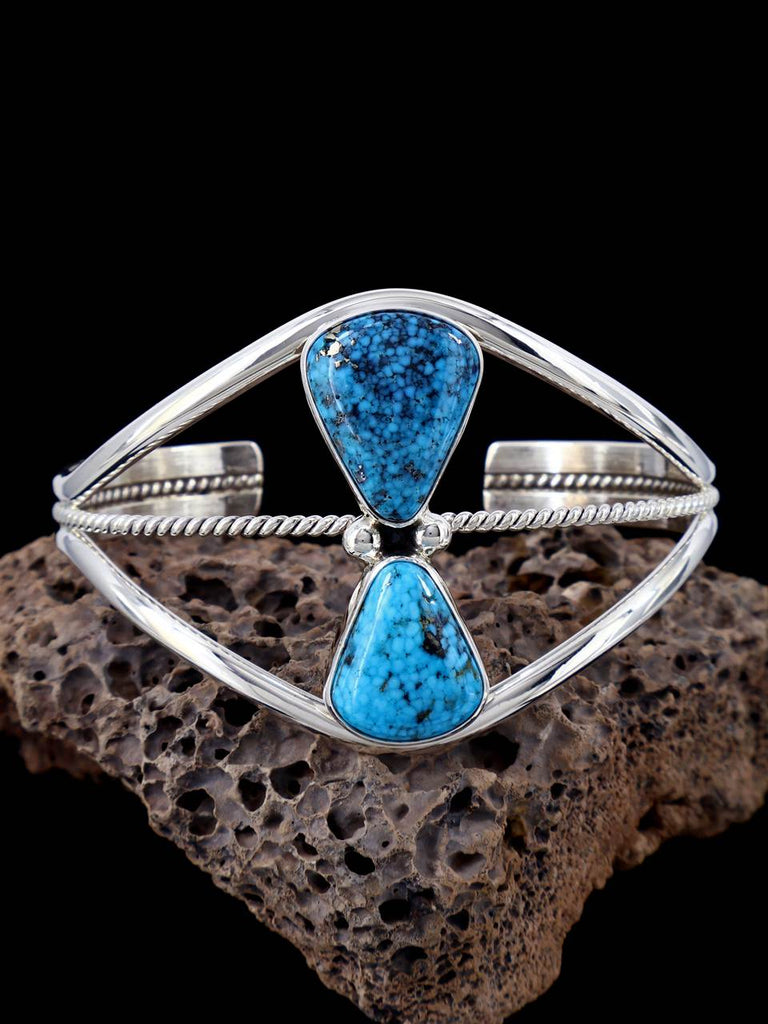 Native American Jewelry Kingman Turquoise Cuff Bracelet - PuebloDirect.com