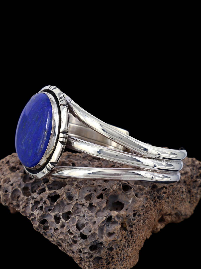 Native American Jewelry Lapis Sterling Silver Cuff Bracelet - PuebloDirect.com