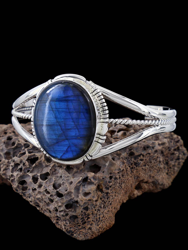 Native American Jewelry Labradorite Cuff Bracelet - PuebloDirect.com