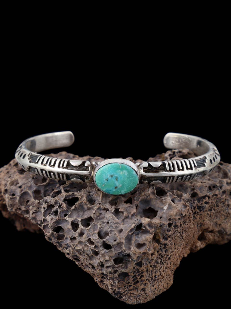 Native American Turquoise Cuff Overlay Bracelet - PuebloDirect.com