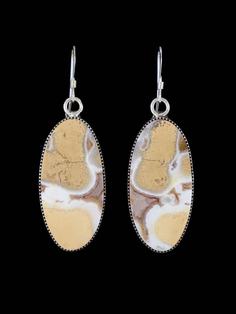 Native American Cobra Jasper Dangle Earrings - PuebloDirect.com