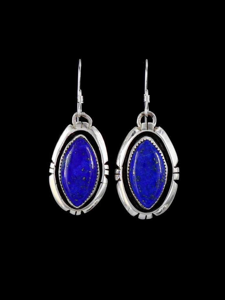 Lapis Native American Jewelry Dangle Earrings - PuebloDirect.com