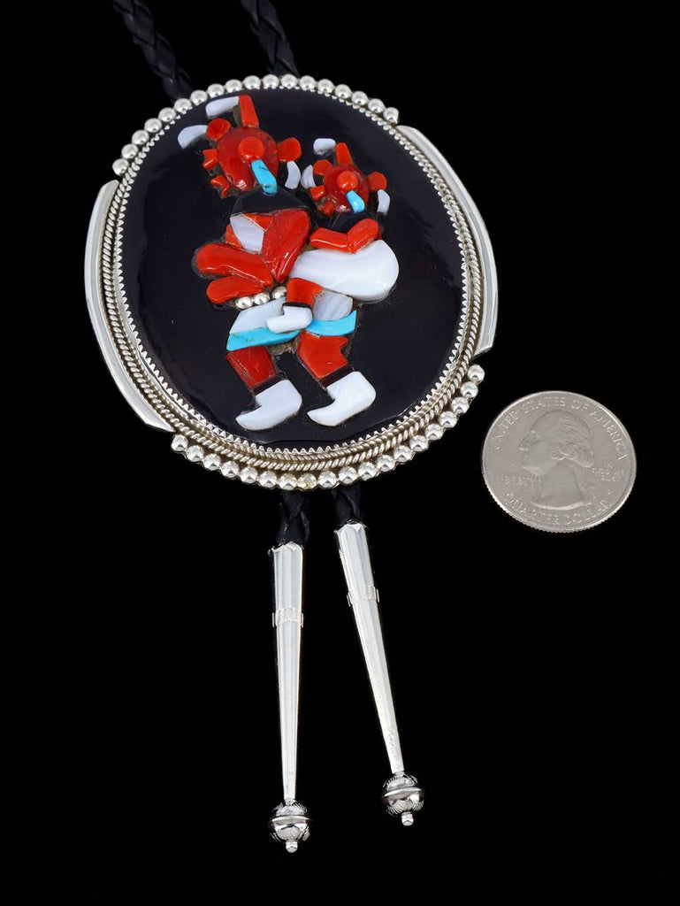 Zuni Pueblo Mudhead Inlay Bolo Tie - PuebloDirect.com