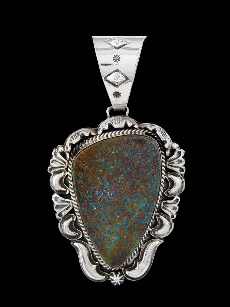 Native American Sterling Silver Sky Song Turquoise Pendant - PuebloDirect.com