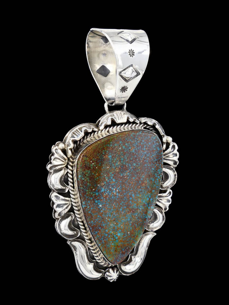 Native American Sterling Silver Sky Song Turquoise Pendant - PuebloDirect.com