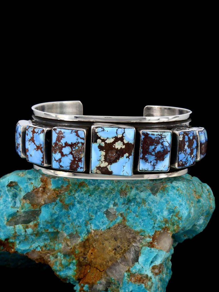 Native American Jewelry Natural Golden Hill Turquoise Cuff Bracelet - PuebloDirect.com