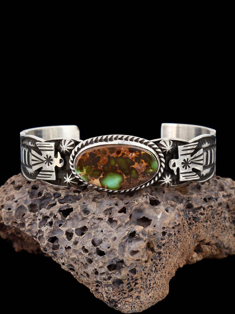 Native American Indian Jewelry Natural Royston Turquoise Cuff Bracelet - PuebloDirect.com