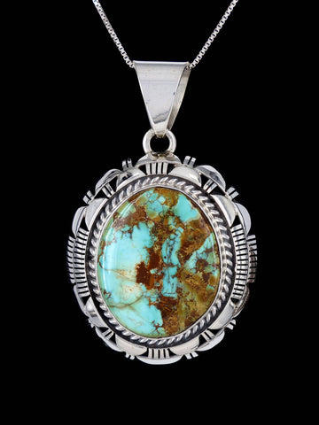 Native American outlets Style Sterling Silver Pendant with Turquoise