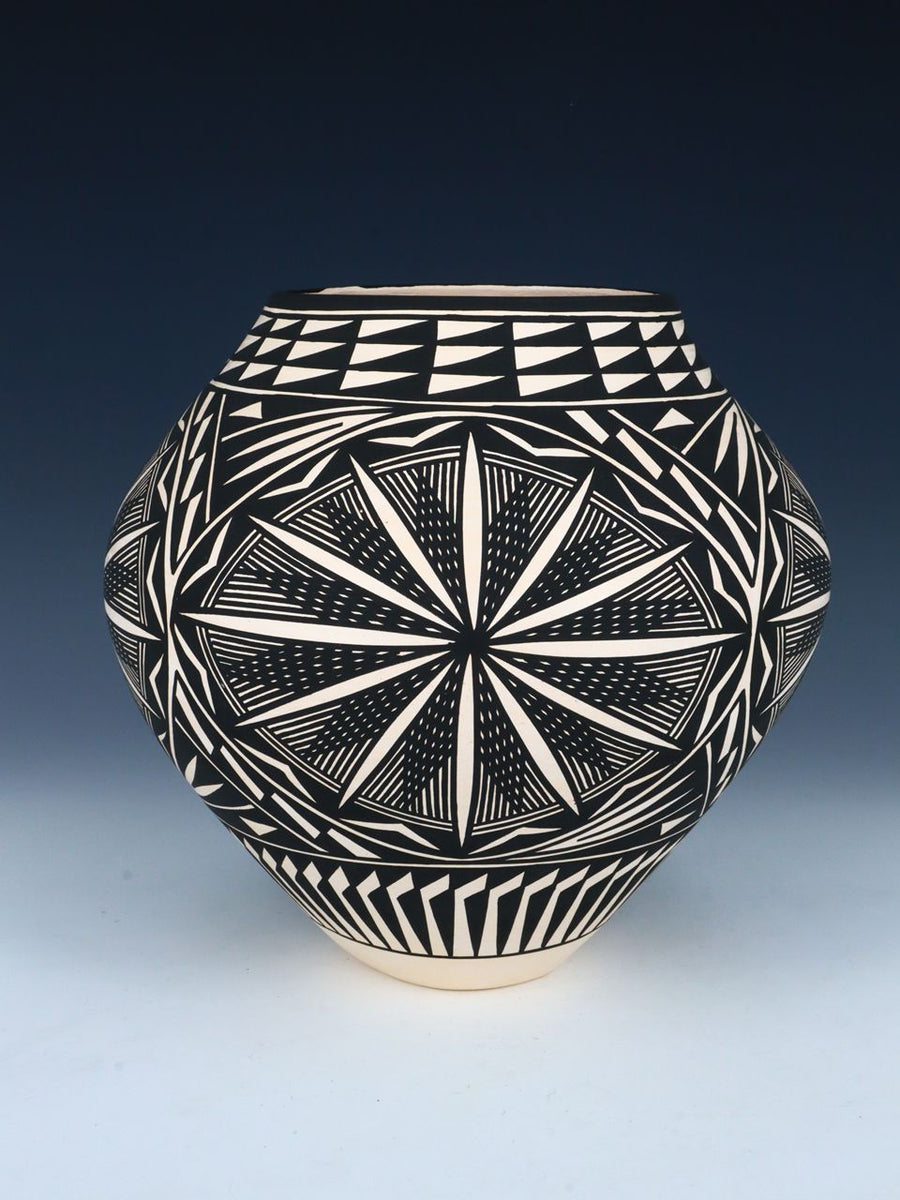 Acoma Pueblo Hand Coiled Geometric Painted Pottery - PuebloDirect.com