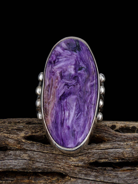 Navajo Charoite Ring, Size 5 3/4 - PuebloDirect.com