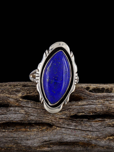 Navajo Lapis Ring, Size 6 - PuebloDirect.com