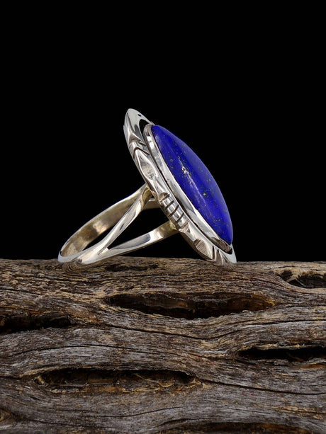 Navajo Lapis Ring, Size 6 - PuebloDirect.com