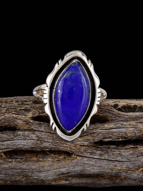 Navajo Lapis Ring, Size 9 3/4 - PuebloDirect.com