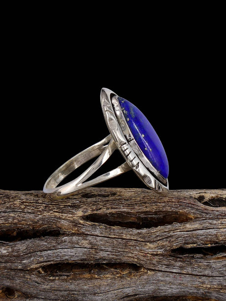 Navajo Lapis Ring, Size 9 3/4 - PuebloDirect.com