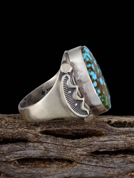 Native American Kingman Turquoise Ring, Size 12 - PuebloDirect.com