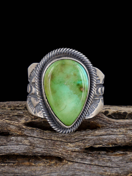 Sterling Silver Sonoran Gold Turquoise Ring, Size 10 - PuebloDirect.com