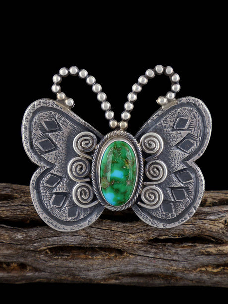 Sonoran Gold Turquoise Butterfly Ring, Adjustable Sizes - PuebloDirect.com