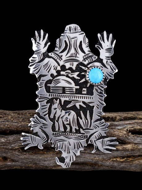 Adjustable Overlay Adjustable Turquoise Horned Toad Ring - PuebloDirect.com