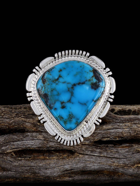 Sterling Silver Cloud Mountain Turquoise Ring, Size 8 - PuebloDirect.com