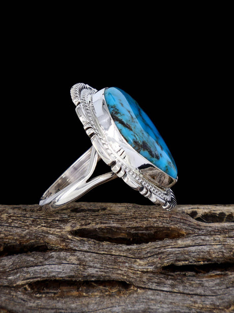 Sterling Silver Cloud Mountain Turquoise Ring, Size 8 - PuebloDirect.com