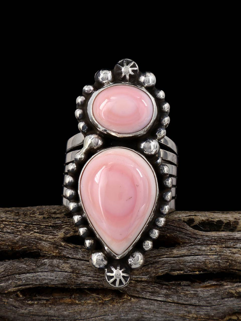 Navajo Pink Conch Ring, Size 10 1/2 - PuebloDirect.com