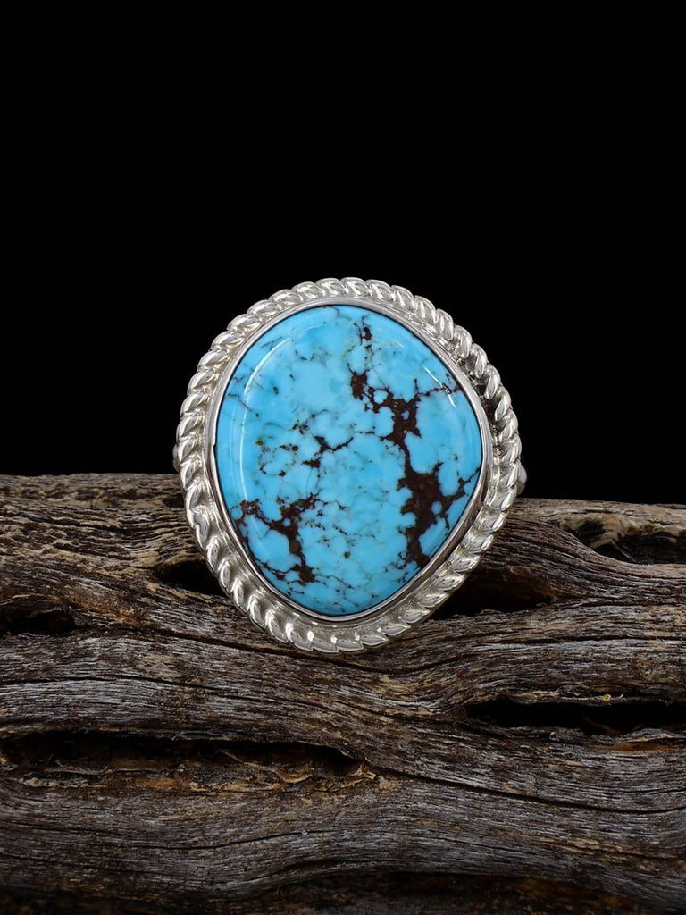 Sterling Silver Egyptian Turquoise Ring, Size 8 1/4 - PuebloDirect.com