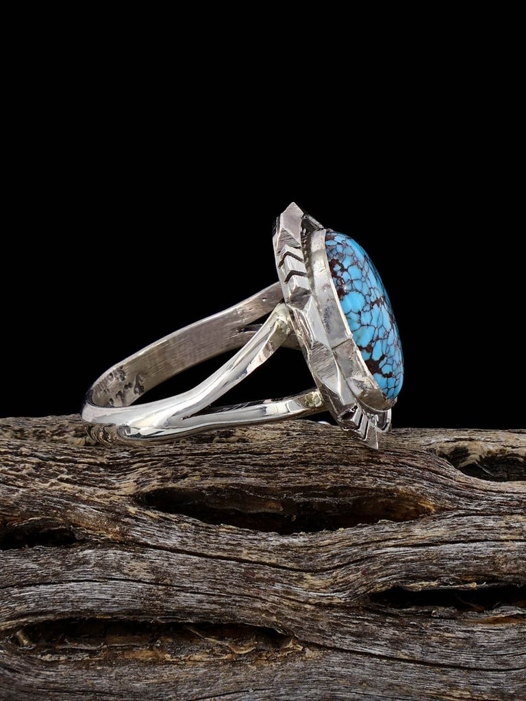 Sterling Silver Egyptian Turquoise Ring, Size 8 1/4 - PuebloDirect.com