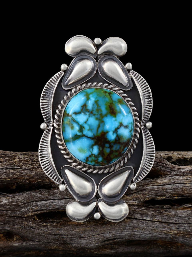 Native American Kingman Turquoise Ring, Size 9 - PuebloDirect.com