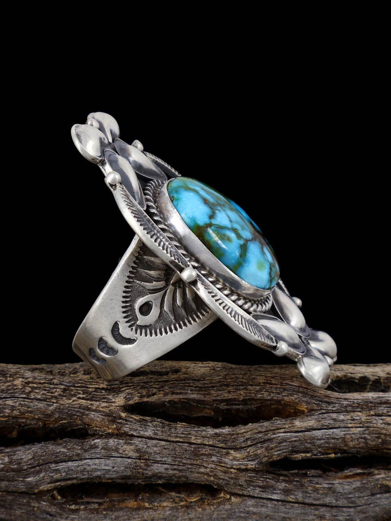 Native American Kingman Turquoise Ring, Size 9 - PuebloDirect.com