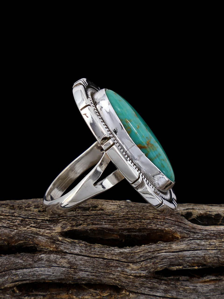 Sterling Silver Tyrone Turquoise Ring, Size 7 - PuebloDirect.com