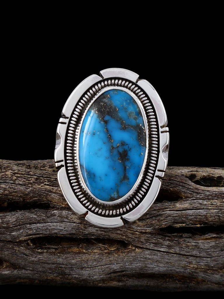 Sterling Silver Kingman Turquoise Ring, Size 5 3/4 - PuebloDirect.com