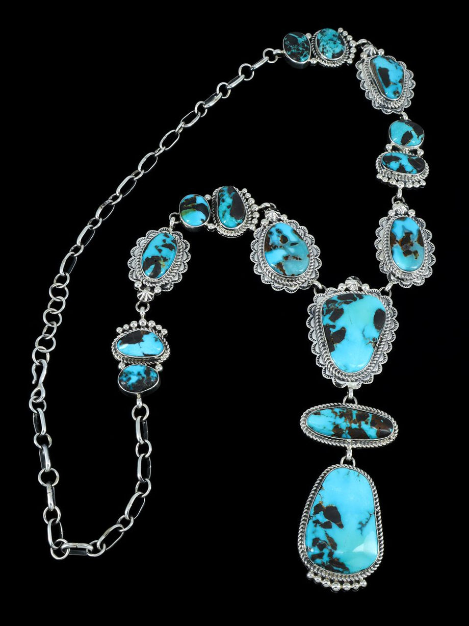 AUGUSTINE LARGO TURQUOISE LARIAT NECKLACE – Kittie K Ranch and Co