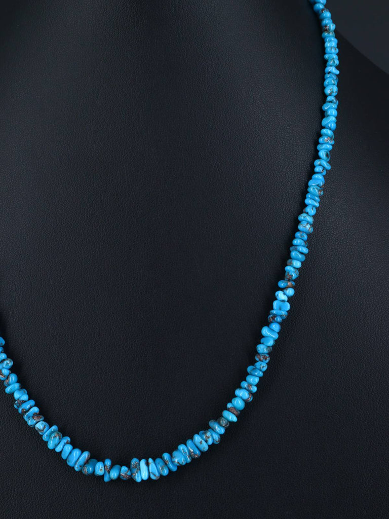 20" Single Strand Egyptian Turquoise Necklace - PuebloDirect.com