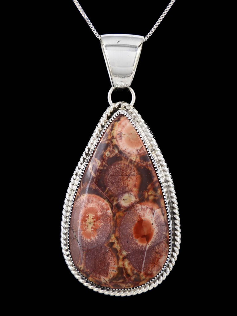 Native American Sterling Silver Rhyolite Pendant - PuebloDirect.com