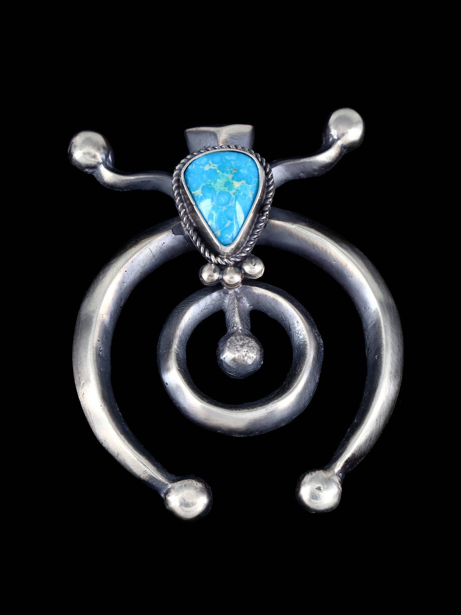 Sterling Turquoise Navajo hotsell Naja pendant*Signed