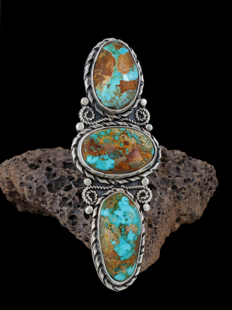 Navajo Natural Royston Turquoise Ring, Size 9 1/2 - PuebloDirect.com