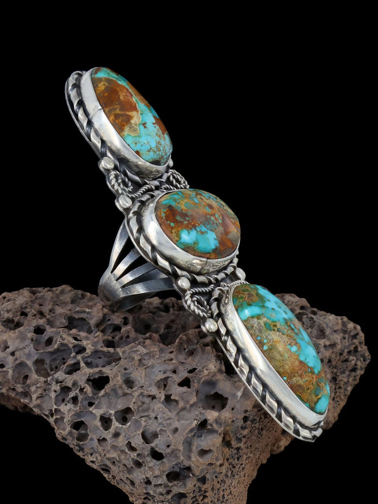 Navajo Natural Royston Turquoise Ring, Size 9 1/2 - PuebloDirect.com